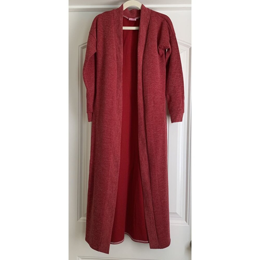 Red (Rouge) Maxi Cardigan Size 7/8 EUC - Picture 1 of 2